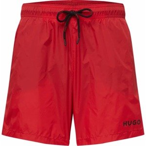 HUGO Plavecké šortky 'Haiti' červená / černá