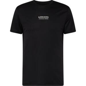 BJÖRN BORG Funkční tričko černá / bílá