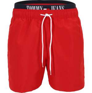 Tommy Jeans Plavecké šortky červená