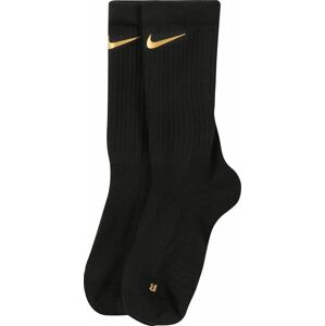 NIKE Sportovní ponožky 'Elite' zlatě žlutá / černá