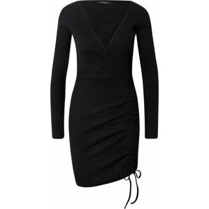 Trendyol Úpletové šaty černá