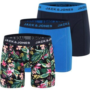 Jack & Jones Plus Boxerky 'MACK' námořnická modř / nebeská modř / zelená / pink