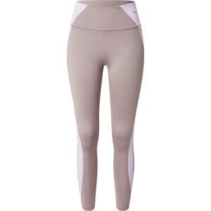PUMA Sportovní kalhoty šedobéžová / pastelová fialová