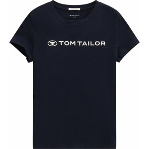 TOM TAILOR Tričko noční modrá / bílá