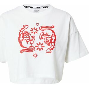 PUMA Funkční tričko červená / bílá
