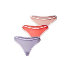 Calvin Klein Underwear Tanga fialová / broskvová / červená / bílá