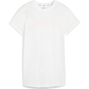 PUMA Funkční tričko světle růžová / bílá