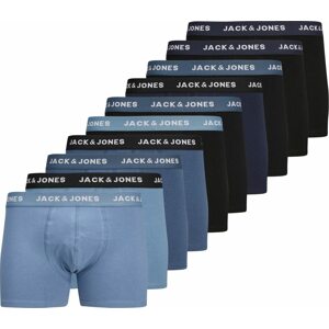 JACK & JONES Boxerky 'SOLID BLUE' námořnická modř / indigo / kouřově modrá / černá