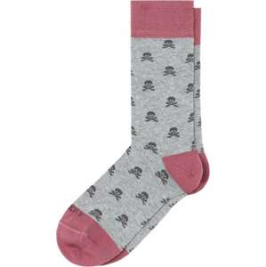 Scalpers Ponožky šedá / pitaya / černá