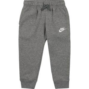 Kalhoty 'Club' Nike Sportswear šedý melír