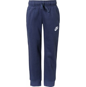 Kalhoty 'Club' Nike Sportswear námořnická modř / bílá
