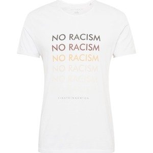 Tričko 'No Racism' einstein & newton mix barev / bílá