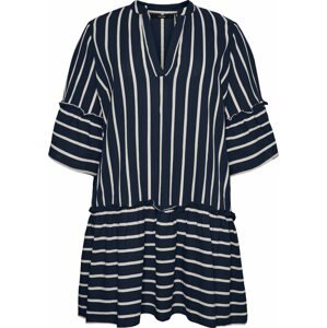 Košilové šaty 'Afua' Vero Moda Curve námořnická modř / bílá