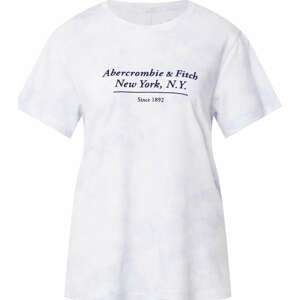 Tričko Abercrombie & Fitch světlemodrá / černá / bílá