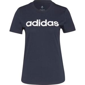 Funkční tričko 'Essentials Logo' ADIDAS SPORTSWEAR námořnická modř / bílá
