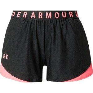 Sportovní kalhoty 'Play Up' Under Armour tmavě růžová / černá