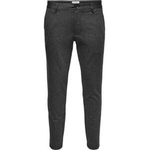 Kalhoty 'Mark' Only & Sons šedý melír / bílá