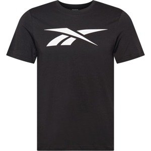 Funkční tričko 'Vector' Reebok Sport černá / bílá
