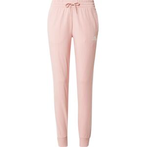 Sportovní kalhoty ADIDAS SPORTSWEAR růžová / bílá