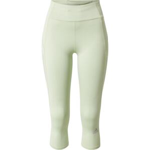 Sportovní kalhoty 'Own The Run' ADIDAS SPORTSWEAR šedá / světle zelená