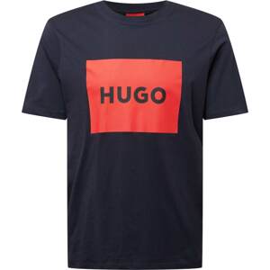 Tričko 'Dulive' HUGO námořnická modř / červená / černá