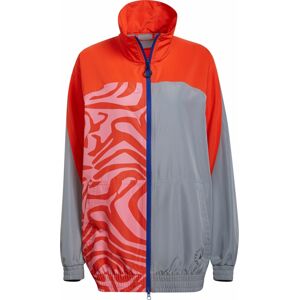 Sportovní bunda adidas by stella mccartney šedá / světle šedá / oranžová