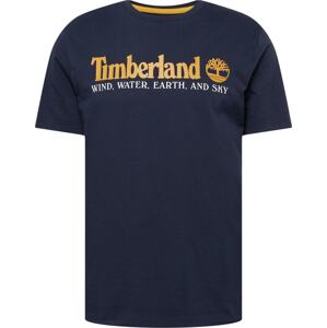 Tričko Timberland safírová / zlatě žlutá / bílá