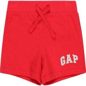 Kalhoty GAP šedá / červená / bílá