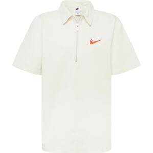 Tričko Nike Sportswear světle šedá / oranžová