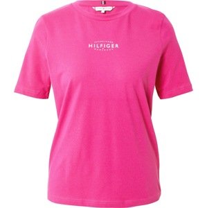 Tričko Tommy Hilfiger pink / bílá
