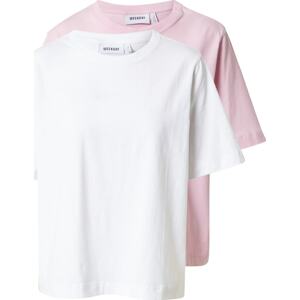 Tričko Weekday růžová / bílá
