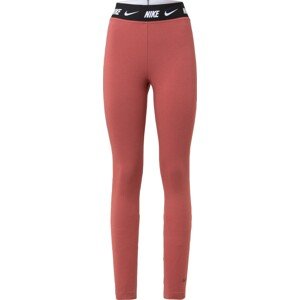 Legíny Nike Sportswear rezavě červená / černá / bílá