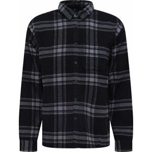 Košile Abercrombie & Fitch světle šedá / černá