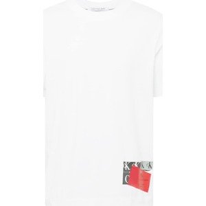 Tričko Calvin Klein Jeans šedá / červená / bílá