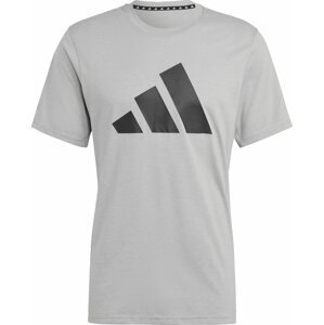 Funkční tričko 'Train Essentials Feelready Logo' adidas performance šedá / černá