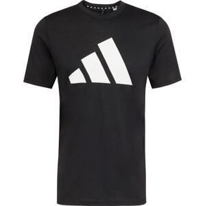 Funkční tričko 'Train Essentials Feelready Logo' adidas performance černá / bílá