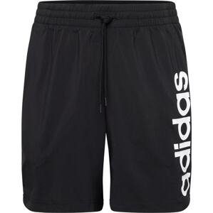 Sportovní kalhoty 'Aeroready Essentials Chelsea Linear Logo' ADIDAS SPORTSWEAR černá / bílá