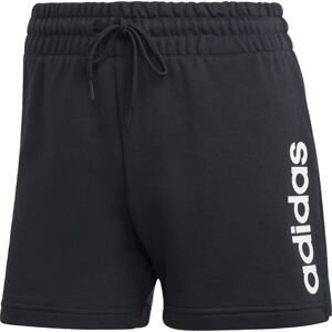 Sportovní kalhoty 'Essentials Linear French Terry' ADIDAS SPORTSWEAR černá / bílá