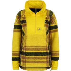Funkční fleecová mikina 'Fleece Jacquard Winter' adidas by stella mccartney žlutá / tmavě zelená / oranžová