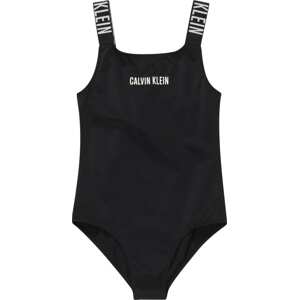 Plavky Calvin Klein Swimwear černá / bílá