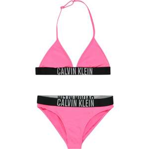Bikiny Calvin Klein Swimwear šedá / pink / černá