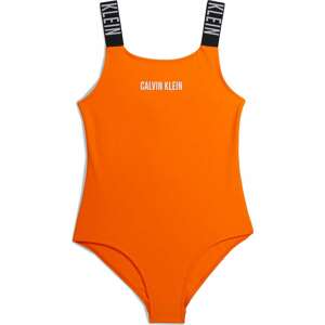 Plavky Calvin Klein Swimwear oranžová / černá / bílá