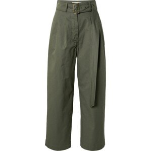Kalhoty se sklady v pase 'ADORATO' Weekend Max Mara tmavě zelená