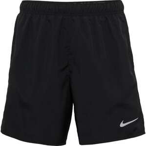 Sportovní kalhoty Nike stříbrně šedá / černá