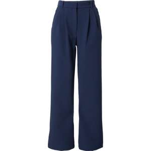 Kalhoty se sklady v pase Abercrombie & Fitch námořnická modř