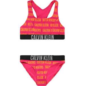 Plavky Calvin Klein Swimwear oranžová / pink / černá / bílá