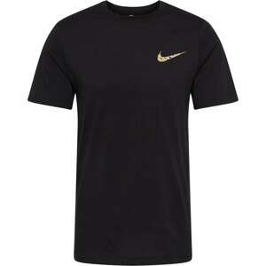 Tričko Nike Sportswear karamelová / kouřově šedá / černá / offwhite