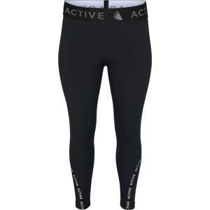 Sportovní kalhoty 'ADOLY' Active by Zizzi černá / bílá