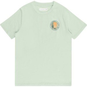 Tričko Abercrombie & Fitch mátová / tmavě zelená / oranžová