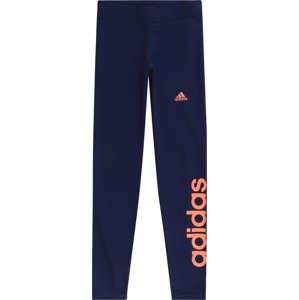 Sportovní kalhoty 'Essentials Linear Logo ' ADIDAS SPORTSWEAR kobaltová modř / broskvová